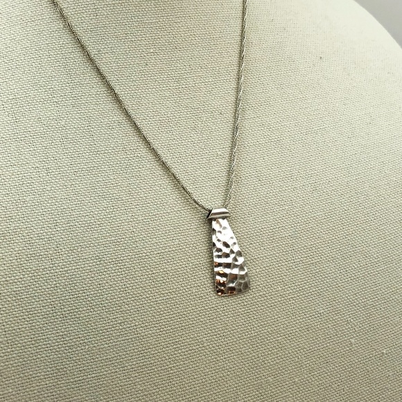 Retired Silpada Sterling Silver Hammered Pendant - Picture 3 of 8